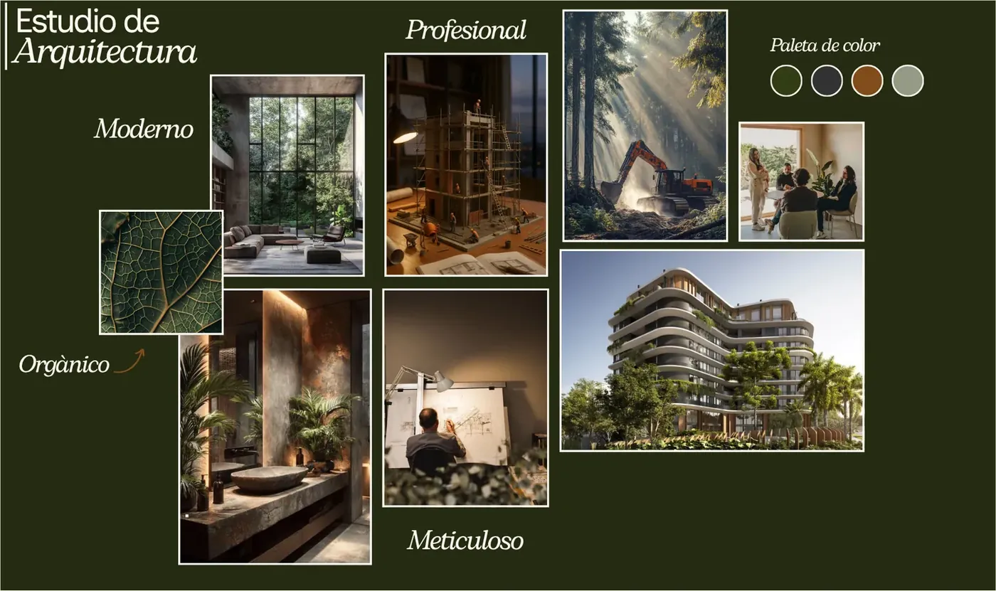 Moodboard del estudio Sura
