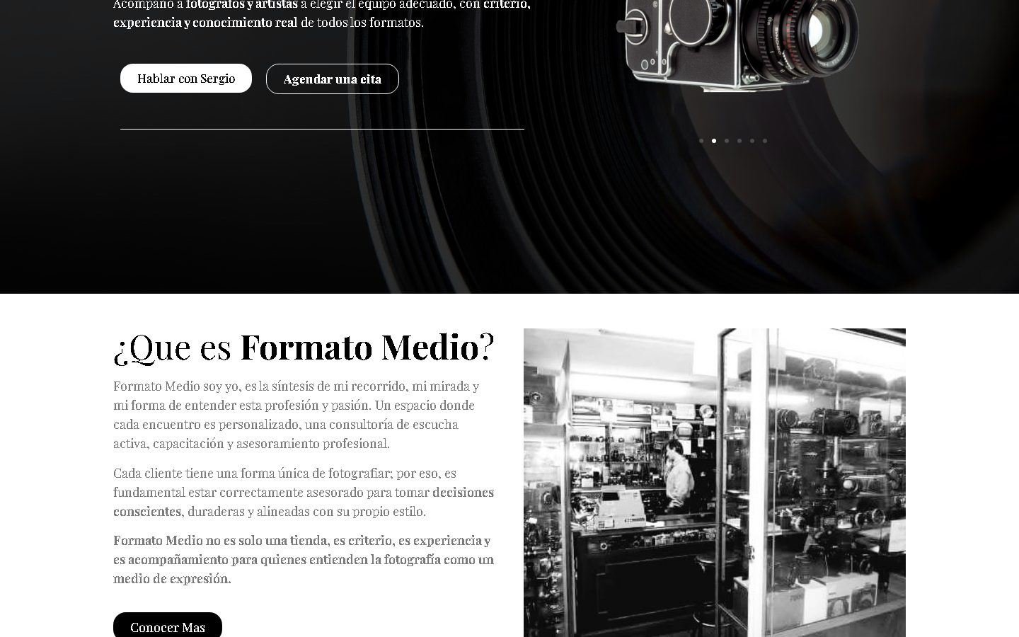 Sección interna de Formato Medio