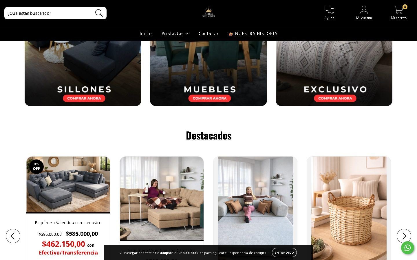Sección interna de Reina Sillones
