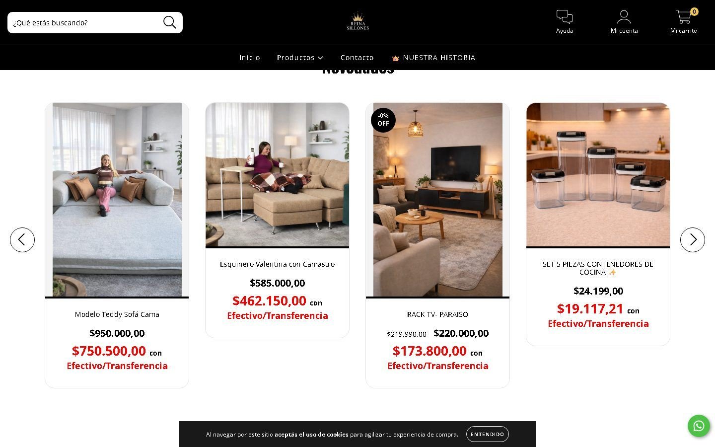 Sección interna de Reina Sillones