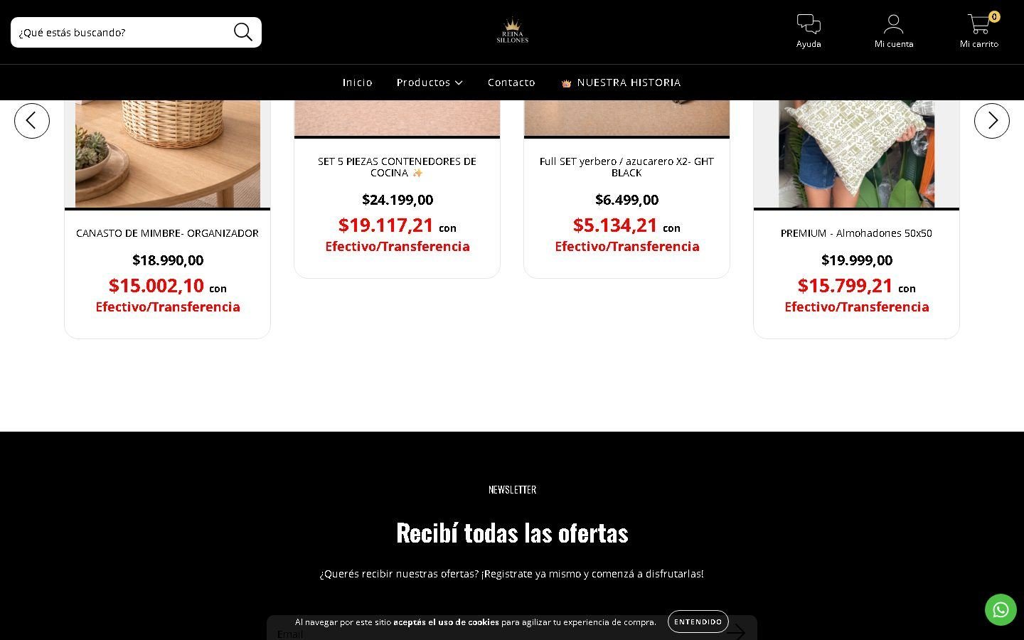 Sección interna de Reina Sillones